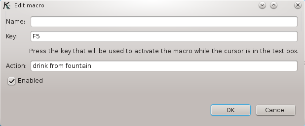 The window to edit macros.
