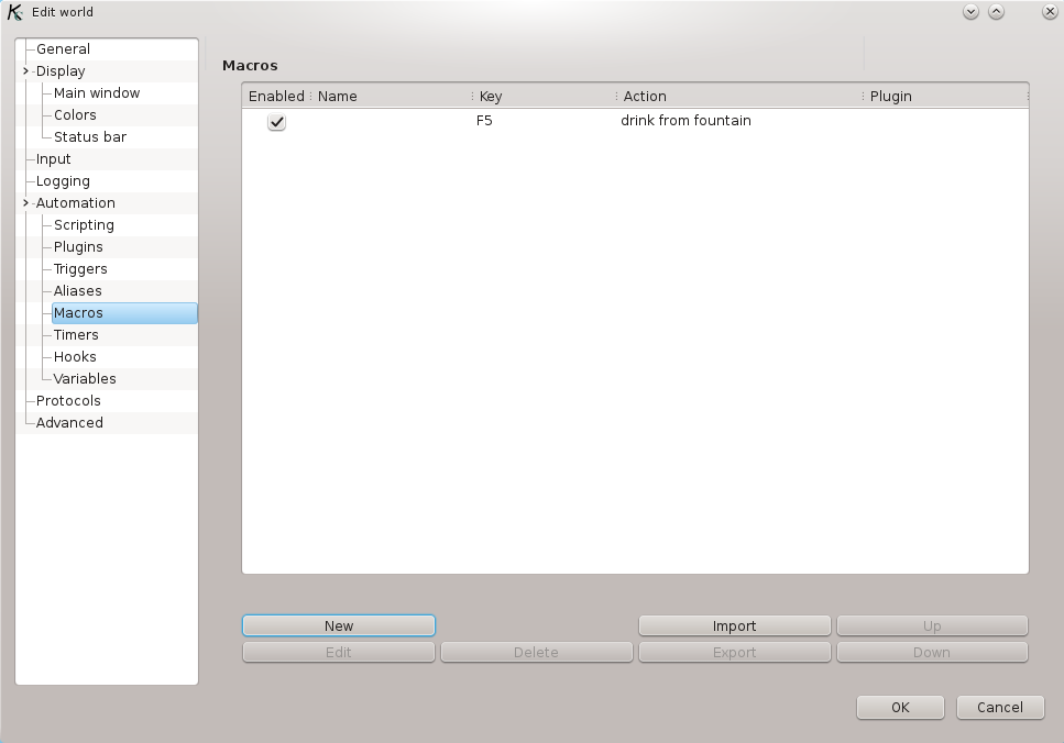 The graphical Macro editor.