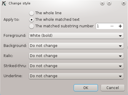 The window to configure the style to be applied.